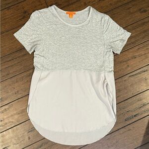Joe Fresh Gray and Cream Women's Top